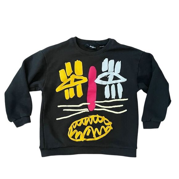 Desigual Embossed Face Print Sweatshirt - Picture 1 of 4
